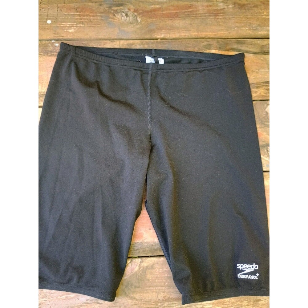 Mens Speedo Black Spandex Jammers Compression Shorts 34 swimsuit